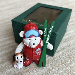 Dayton Hudson Santabear Ornament 2004 Skiing Santa Bear Marshall Fields